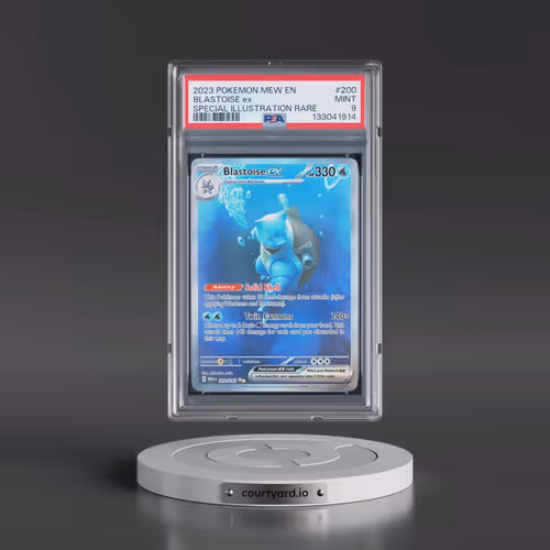 2023 Pokémon Mew EN-151 #200 Blastoise EX - Holo Special Illustration Rare (PSA 9 MINT)