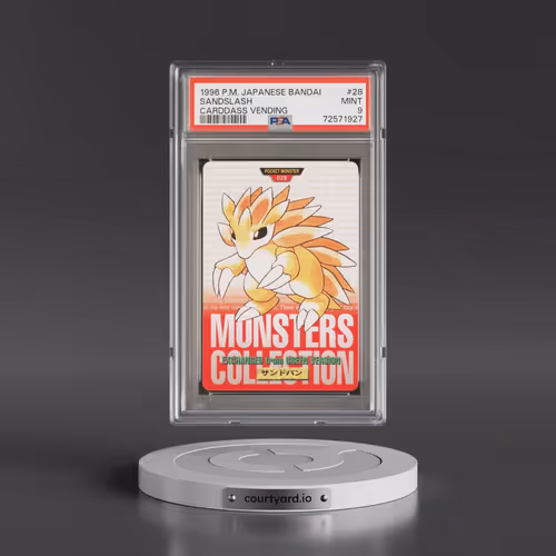 1996 Pokémon Bandai Carddass Vending #28 Sandslash (PSA 9 MINT)