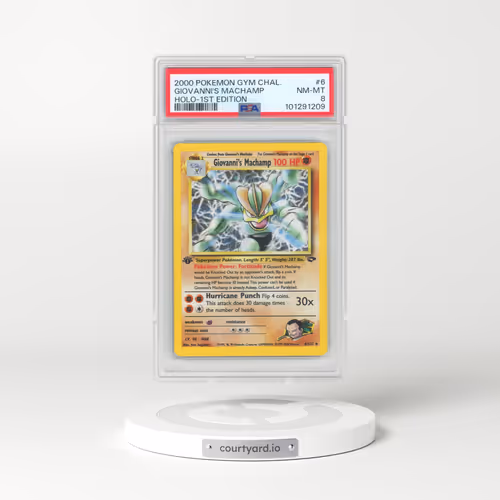 2000 Pokémon Gym Challenge #6 Giovanni's Machamp - 1st Edition Holo (PSA 8 NM-MT)