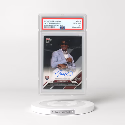 2024 Topps Now #D2B Jayden Daniels - Autograph-Black (PSA 10 GEM MINT)