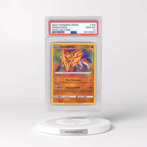 2020 Pokémon Sword & Shield Vivid Voltage #102 Zamazenta (PSA 10 GEM MINT)