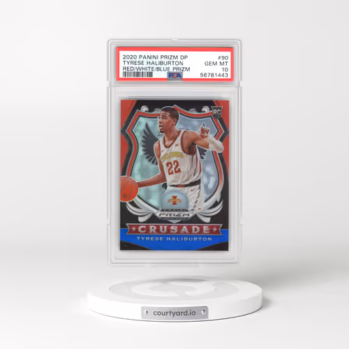 2020 Panini Prizm Draft Picks #90 Tyrese Haliburton - Red/White/Blue Prizm (PSA 10 GEM MINT)