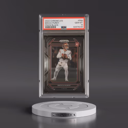 2022 Panini Chronicles Prizm Black #PB8 Brock Purdy (PSA 10 GEM MINT)