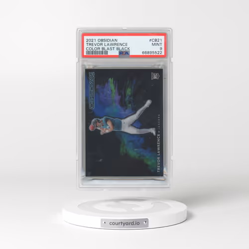 2021 Panini Obsidian Color Blast Black #CB21 Trevor Lawrence (PSA 9 MINT)