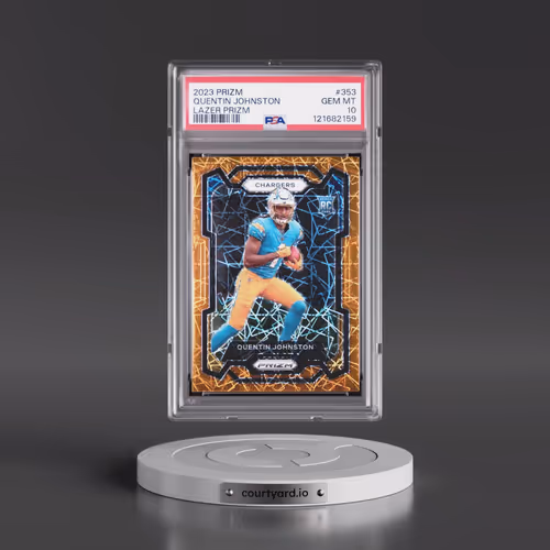 2023 Panini Prizm #353 Quentin Johnston - Lazer Prizm (PSA 10 GEM MINT)