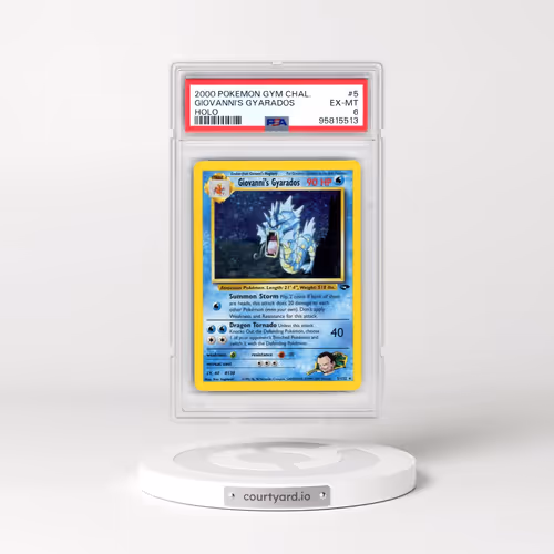2000 Pokémon Gym Challenge #5 Giovanni's Gyarados - Holo (PSA 6 EX-MT)
