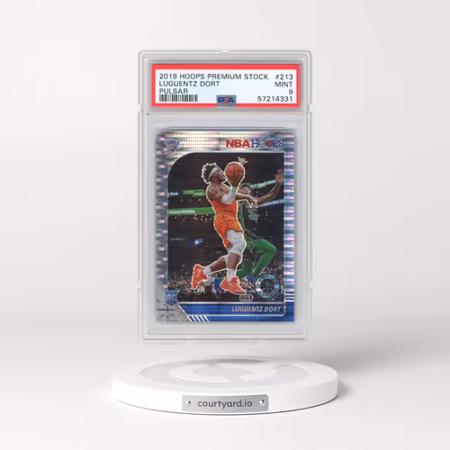 2019 Panini Hoops Premium Stock #213 Luguentz Dort - Pulsar (PSA 9 MINT)