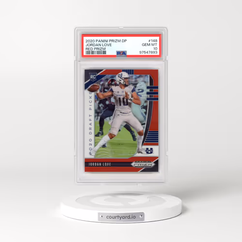 2020 Panini Prizm Draft Picks #148 Jordan Love - Red Prizm (PSA 10 GEM MINT)