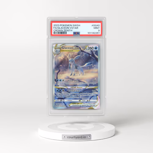 2023 Pokémon Sword and Shield Crown Zenith #GG40 Glaceon Vstar - Full Art (PSA 9 MINT)