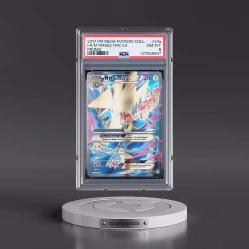 2017 Pokémon Mega Powers Collection Promo #24a M Manectric EX - Holo Full Art (PSA 8 NM-MT)