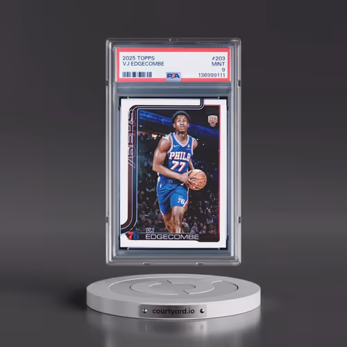 2025 Topps #203 VJ Edgecombe (PSA 9 MINT)