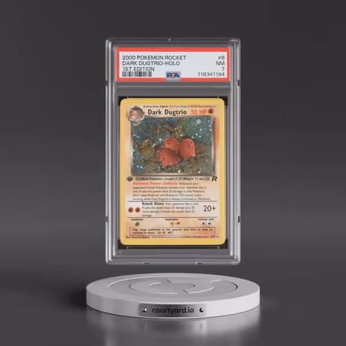 2000 Pokémon Rocket #6 Dark Dugtrio - 1st Edition Holo (PSA 7 NM)
