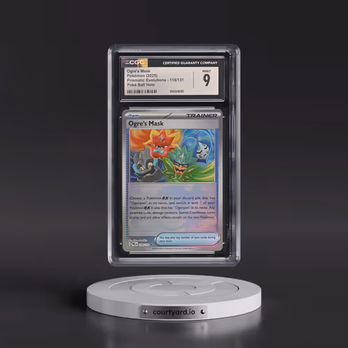 2024 Prismatic Evolutions - PRE EN #118/131 Ogre's Mask - Poké Ball Holo (CGC 9 MINT)
