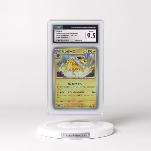 2024 High Class Pack: Terastal Fest ex - sv8a #051/187 Jolteon - Poké Ball Holo (CGC 9.5 MINT+)