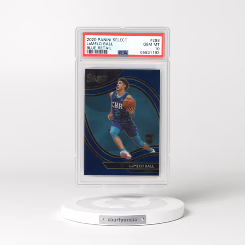 2020 Panini Select #298 LaMelo Ball - Blue Retail (PSA 10 GEM MINT)