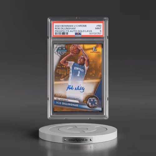 2023 Bowman University Chrome Bowman Chrome Prospects Autographs #RD Rob Dillingham - Gold Lava (PSA