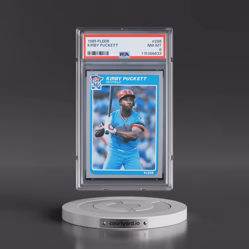 1985 Fleer #286 Kirby Puckett (PSA 8 NM-MT)