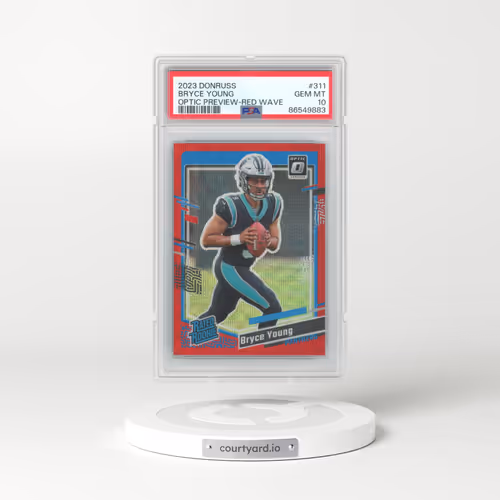 2023 Panini Donruss #311 Bryce Young - Optic Preview-Red Wave (PSA 10 GEM MINT)