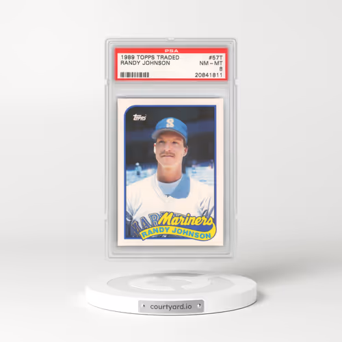 1989 Topps Traded #57T Randy Johnson (PSA 8 NM-MT)