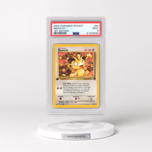 2000 Pokémon Rocket #62 Meowth - 1st Edition (PSA 9 MINT)