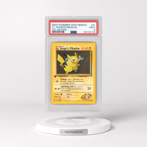 2000 Pokémon Gym Heroes #81 LT. Surge's Pikachu - 1st Edition (PSA 9 MINT)