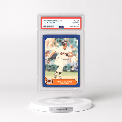 1986 Fleer Update #U-25 Jack Clark (PSA 8 NM-MT)