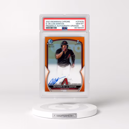 2023 Bowman Chrome Prospect Autographs #CPADD Deyvison de los Santos - Orange Refractor (PSA 10 GEM