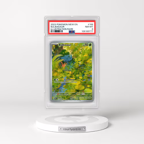 2023 Pokémon Mew EN-151 #166 Bulbasaur - Illustration Rare (PSA 8 NM-MT)