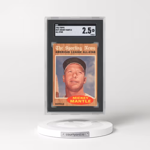 1962 Topps #471 Mickey Mantle - All-Star (SGC 2.5 GOOD+)