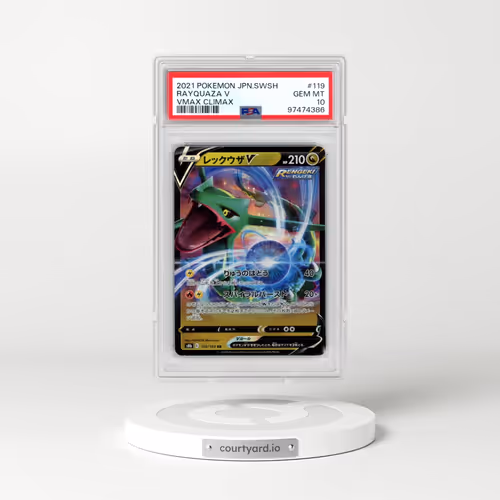 2021 Pokémon Sword & Shield Vmax Climax #119 Rayquaza V - Holo (PSA 10 GEM MINT)
