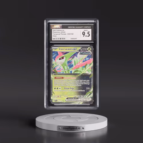 2024 Pokémon Tef EN-Temporal Forces #025 Iron Leaves EX - Holo (CGC 9.5 MINT+)