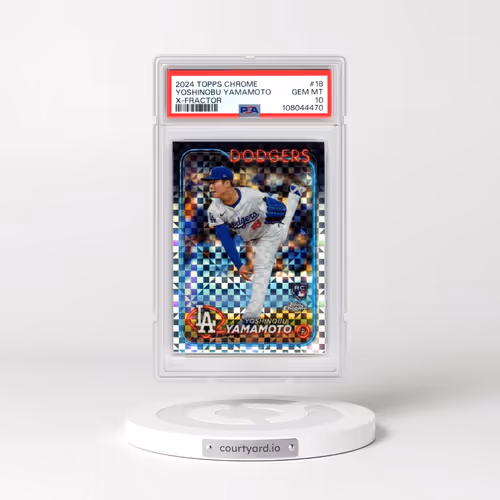 2024 Topps Chrome #18 Yoshinobu Yamamoto - X-Fractor (PSA 10 GEM MINT)