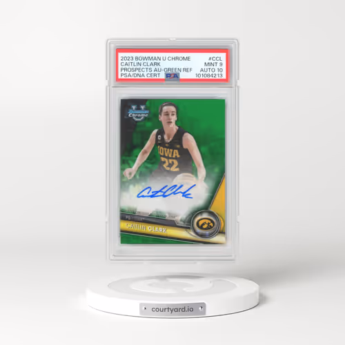 2023 Bowman University Chrome Bowman Chrome Prospects Autographs #CCL Caitlin Clark - Green Refracto
