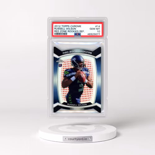 2012 Topps Chrome Red Zone Rookies Refractor #14 Russell Wilson (PSA 10 GEM MINT)