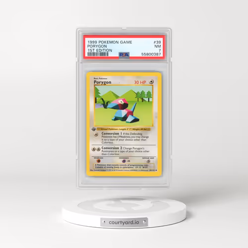 1999 Pokémon Game #39 Porygon - 1st Edition (PSA 7 NM)