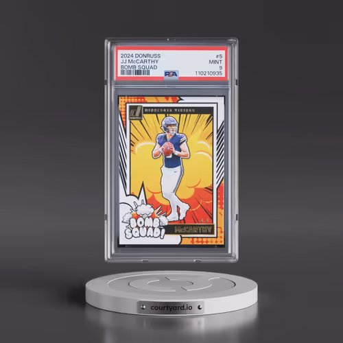 2024 Panini Donruss Bomb Squad #5 JJ McCarthy (PSA 9 MINT)