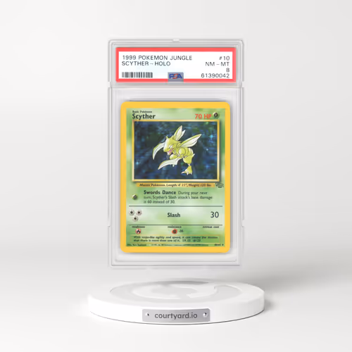 1999 Pokémon Jungle #10 Scyther - Holo (PSA 8 NM-MT)