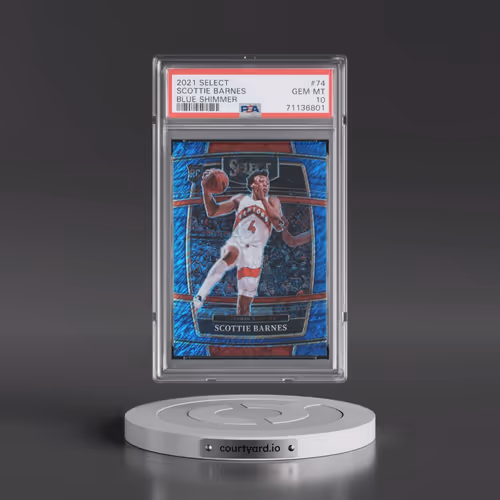 2021 Panini Select #74 Scottie Barnes - Blue Shimmer (PSA 10 GEM MINT)