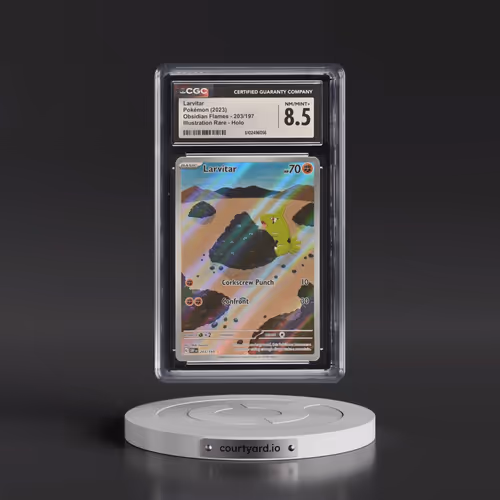 2023 Obsidian Flames - OBF EN #203/197 Larvitar - Illustration Rare Holo (CGC 8.5 NM-MT+)