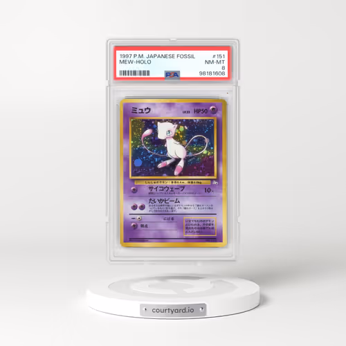 1997 The Mystery of the Fossils #151 Mew - Holo (PSA 8 NM-MT)