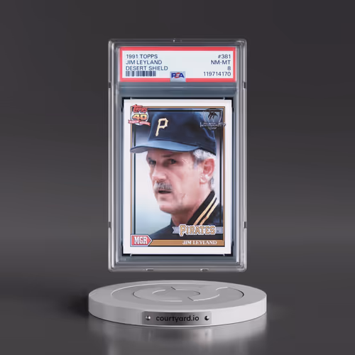 1991 Topps Desert Shield #381 Jim Leyland (PSA 8 NM-MT)