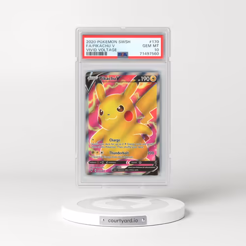 2020 Pokémon Sword & Shield Vivid Voltage #170 Pikachu V - Holo Full Art (PSA 10 GEM MINT)