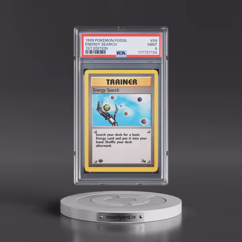 1999 Pokémon Fossil #59 Energy Search - 1st Edition (PSA 9 MINT)