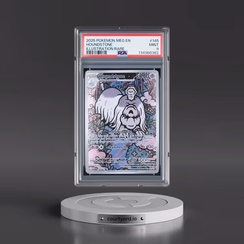 2025 Pokémon Meg EN-Mega Evolution #145 Houndstone - Illustration Rare (PSA 9 MINT)