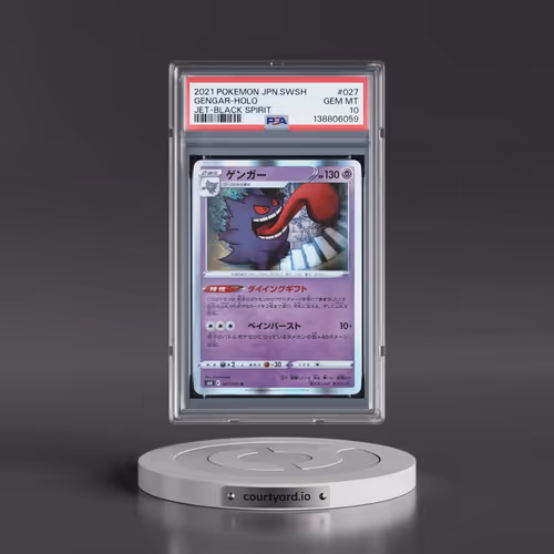 2021 Pokémon Sword & Shield Jet-Black Spirit #027 Gengar - Holo (PSA 10 GEM MINT)