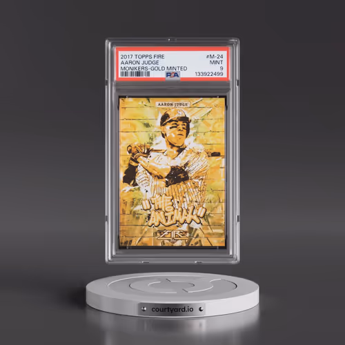 2017 Topps Fire Monikers #M-24 Aaron Judge - Gold Minted (PSA 9 MINT)
