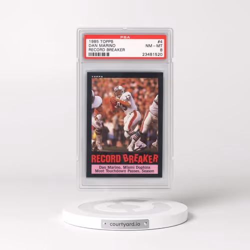 1985 Topps #4 Dan Marino - Record Breaker (PSA 8 NM-MT)