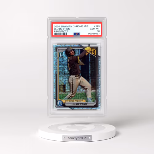 2024 Bowman Mega Box Chrome Prospects #179 Leo de Vries (PSA 10 GEM MINT)