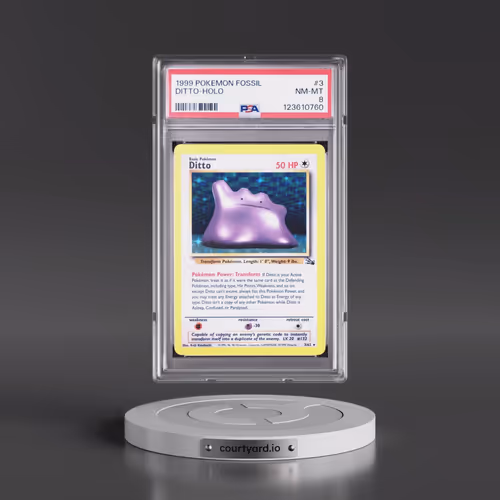 1999 Pokémon Fossil #3 Ditto - Holo (PSA 8 NM-MT)
