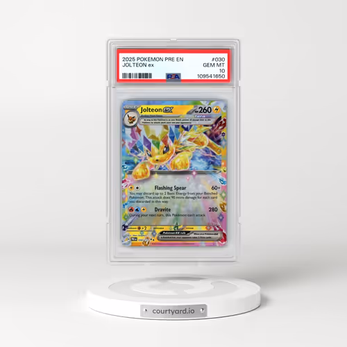 2025 Pokémon Pre EN-Prismatic Evolutions #030 Jolteon EX - Holo (PSA 10 GEM MINT)